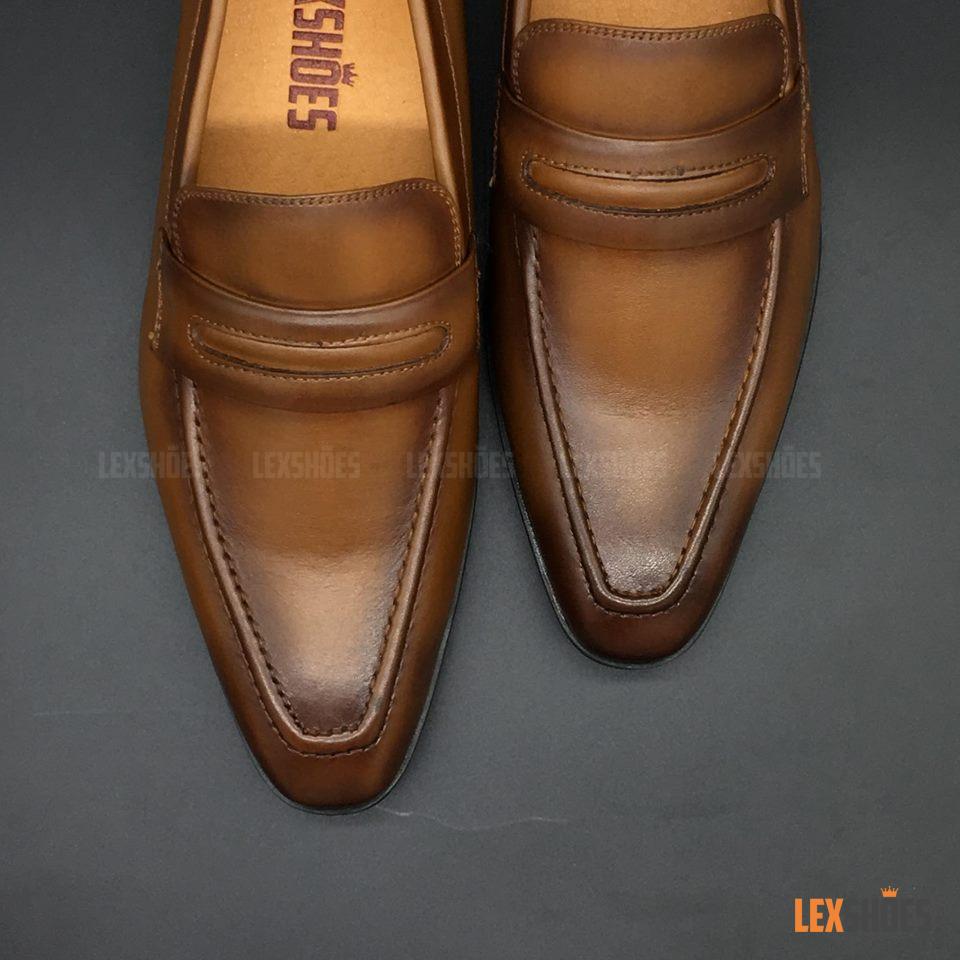 Giày da nam - LEX222 - Vàng đế cao su