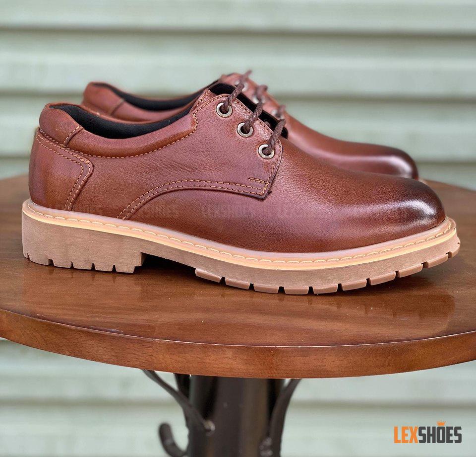 Giầy Đốc da thật LEX80 - NâuThấp