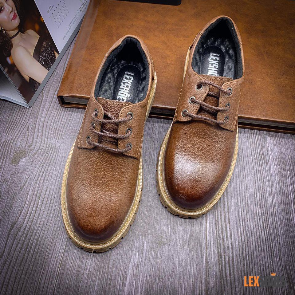Giầy Đốc da thật LEX80 - NâuThấp