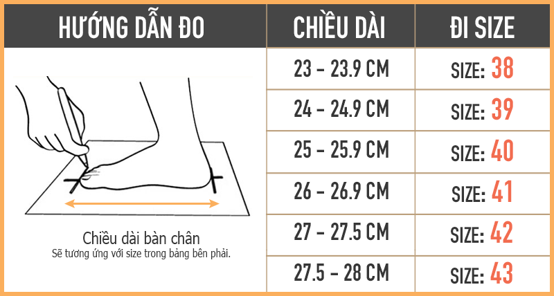 Cách đo giày